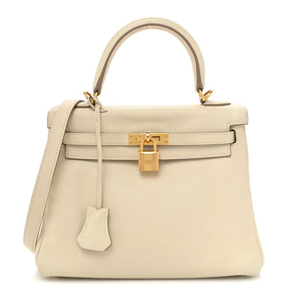 Hermes Swift Kelly Retourne 25 Craie 1 of 20