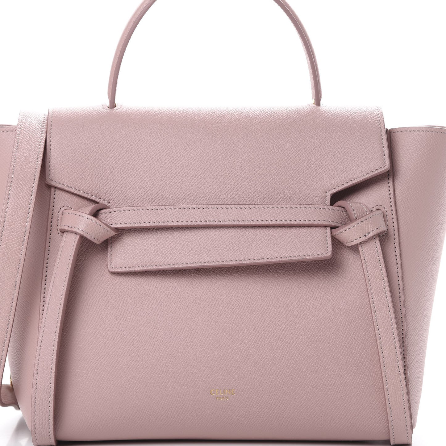 Baby Grained Calfskin Micro Belt Bag Vintage Pink