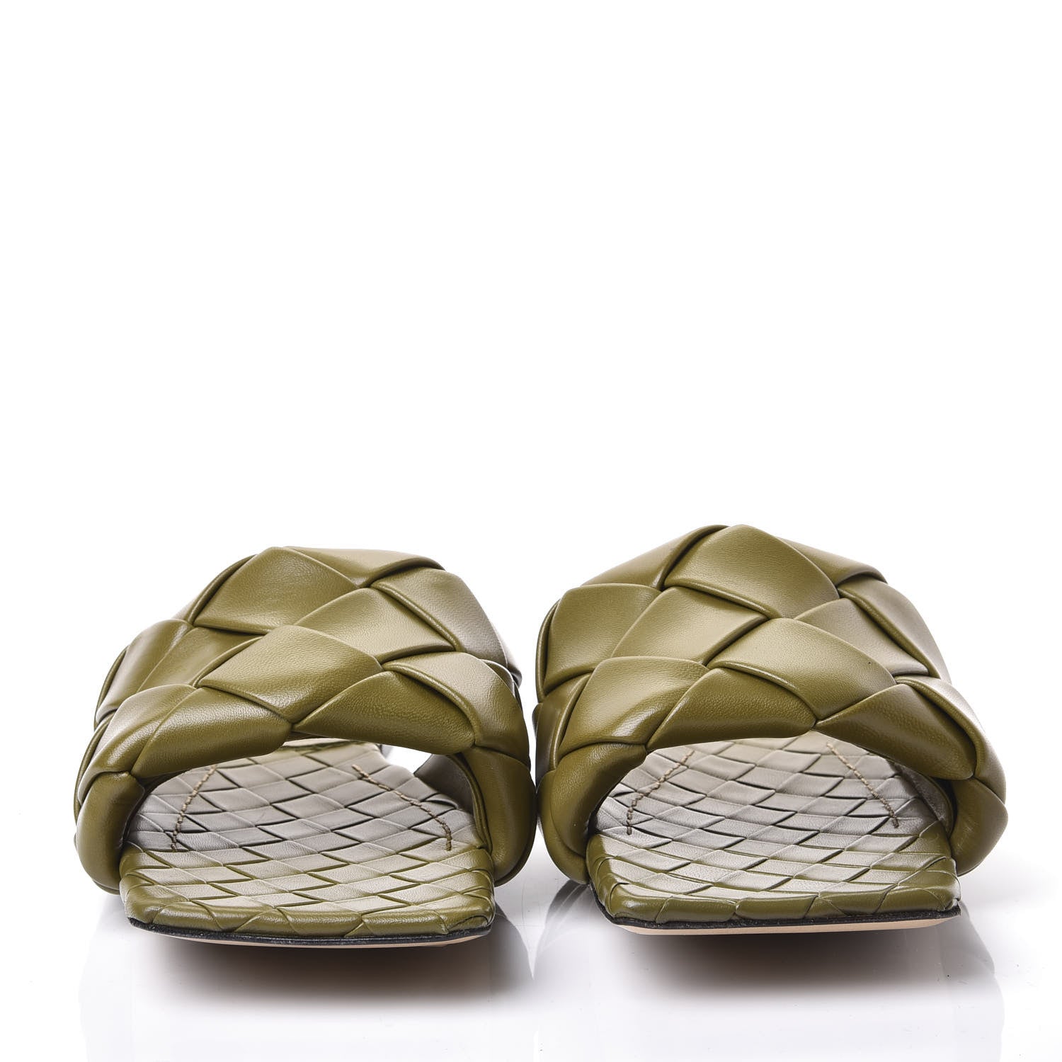 Bottega Veneta Nappa Maxi Intrecciato Lido Flat Sandals 41 Mud 3 of 10