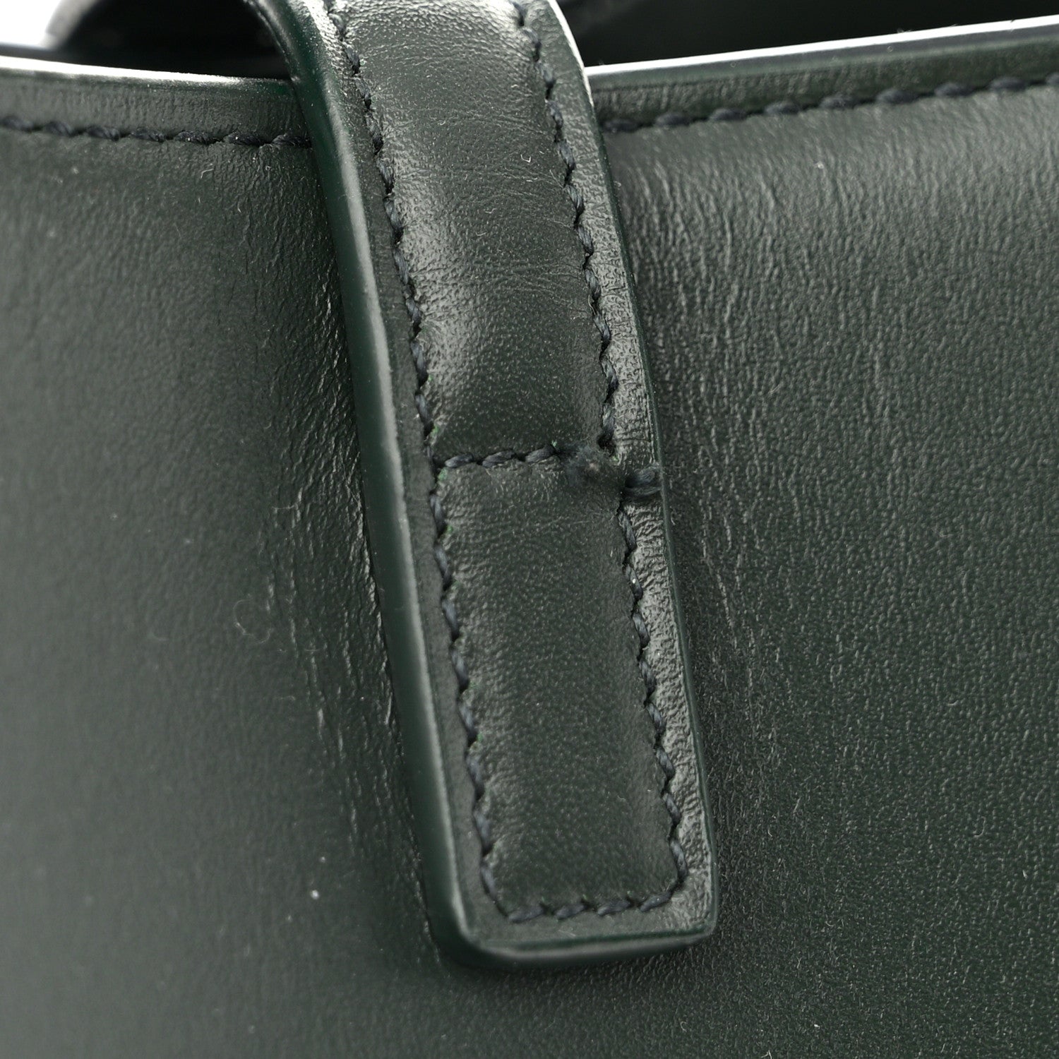 Saint Laurent Shiny Calfskin Le 37 Bucket Bag Vert Fonce 12 of 13