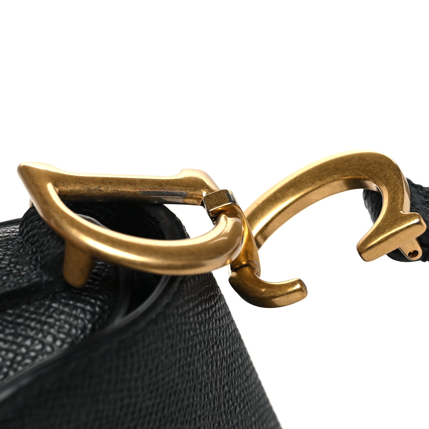 Christian Dior Grained Calfskin Mini Saddle Bag Black 10 of 10