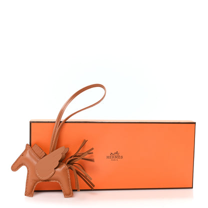 Hermes Milo Lambskin Swift Grigri Rodeo Pegase Horse Bag Charm PM Gold 5 of 5