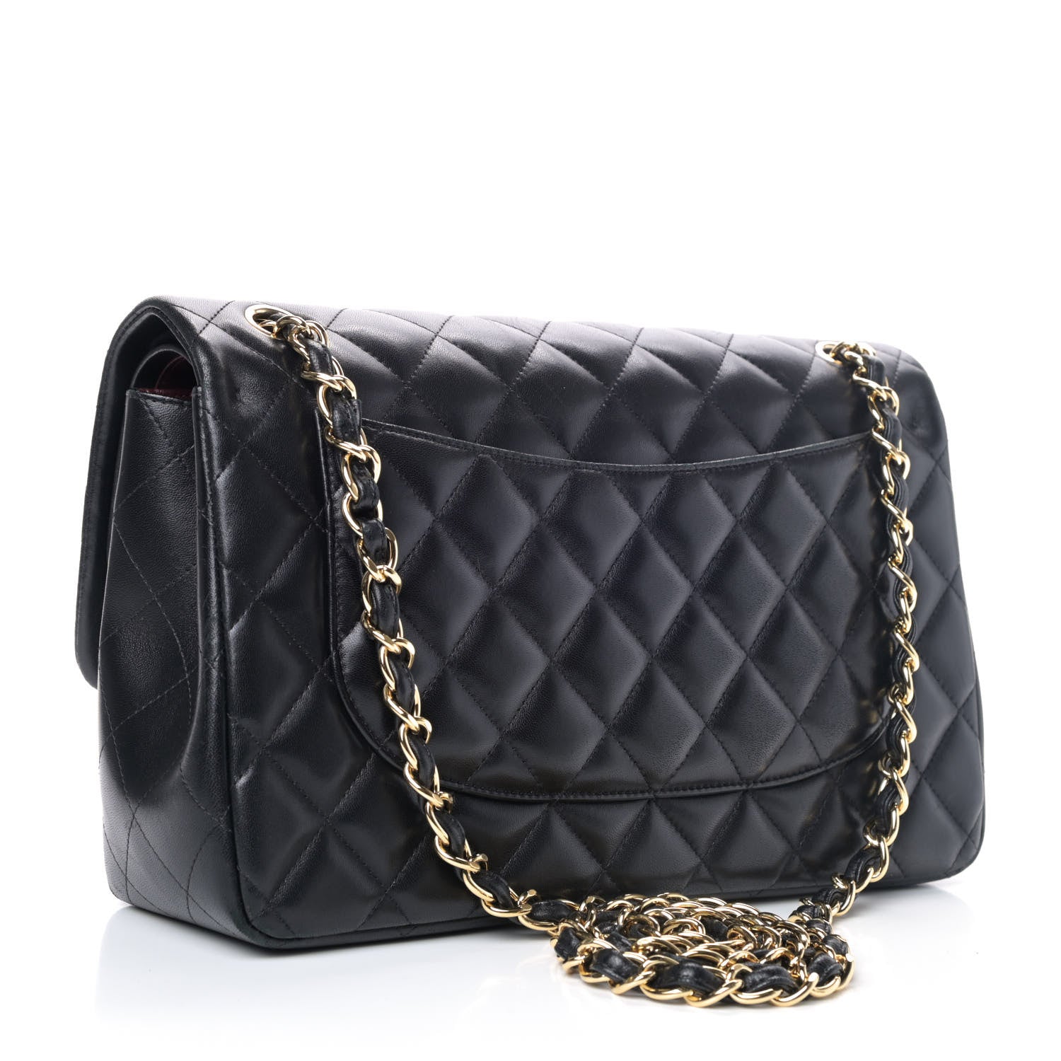 Chanel Lambskin Quilted Jumbo Double Flap Black 2 of 4