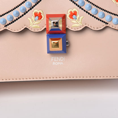 Fendi Vitello Liberty Scalloped Studded Flowers and Bows Small Kan I Shoulder Bag Plaster Multicolor 12 of 12