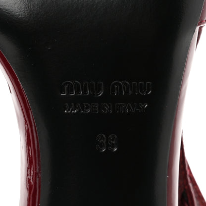 Miu Miu Vernice Buckle 55mm Slingback Pumps 39 Porpora 6 of 8