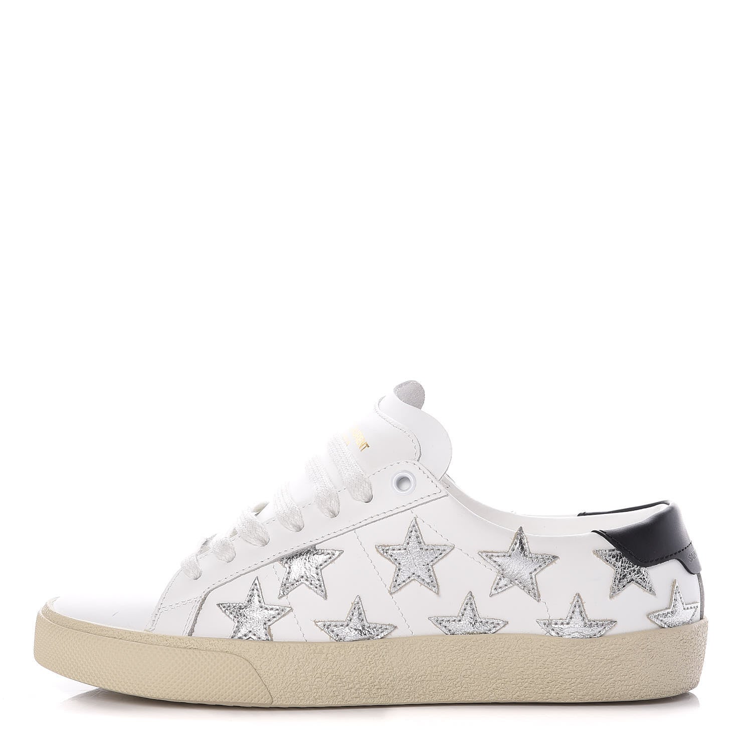 Saint Laurent Nappa Star Court Sneakers 37 Off White 1 of 11