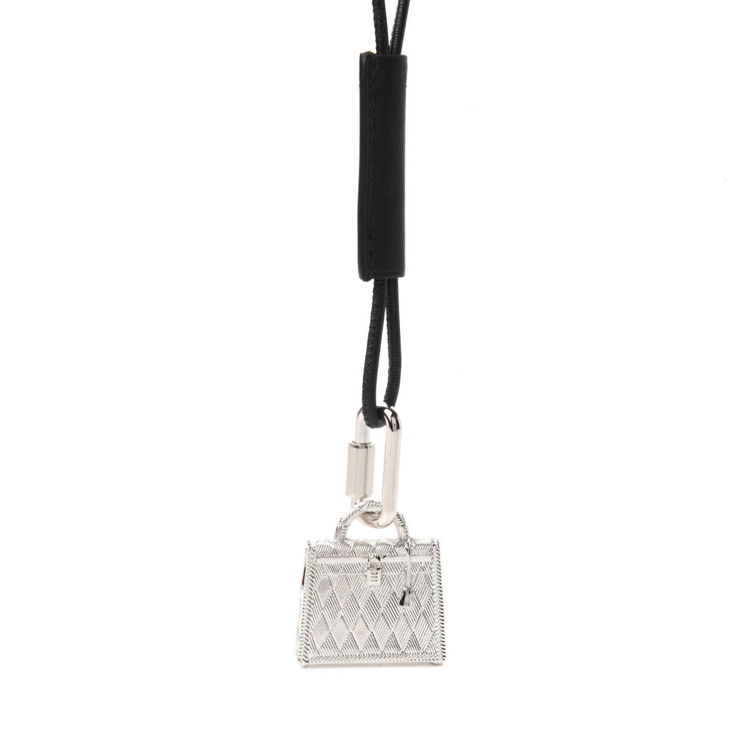 Palladium Kelly Curiosite Charm Pendant Necklace Black