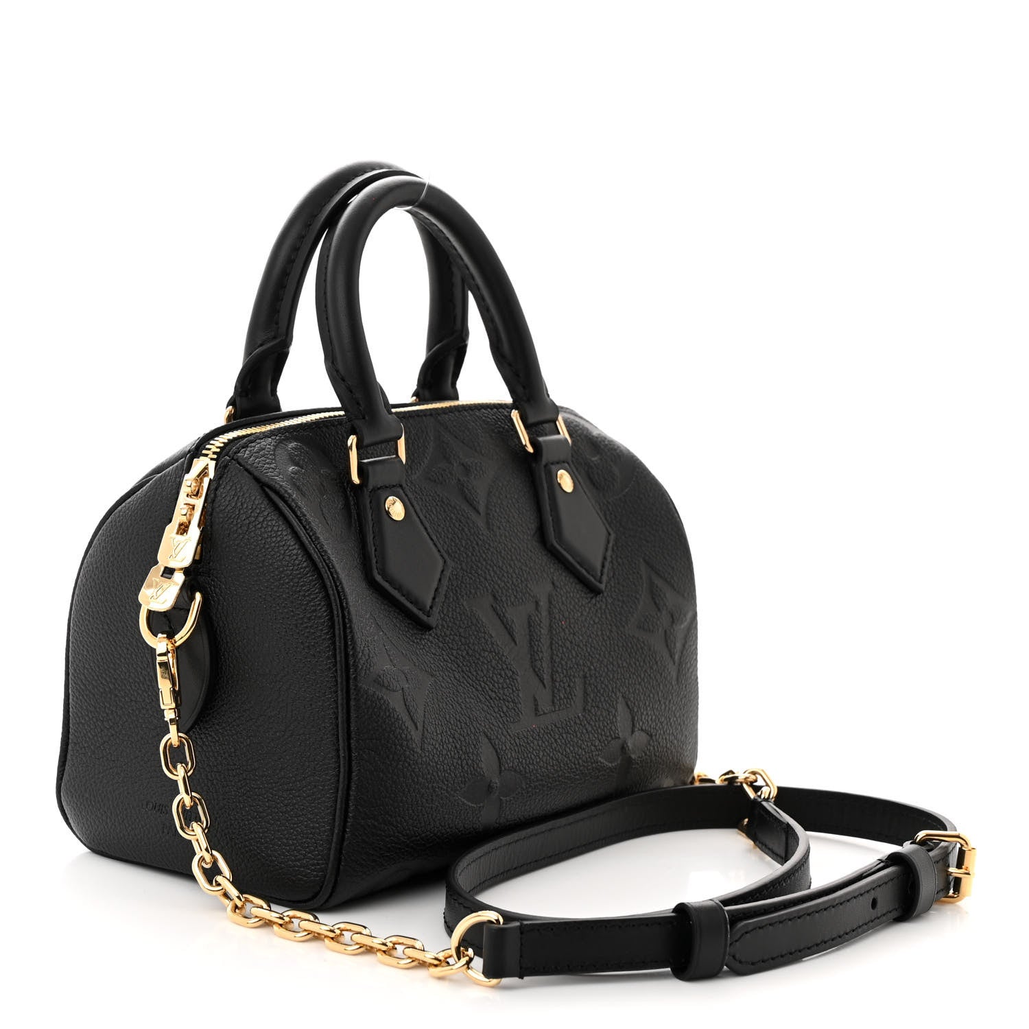 Louis Vuitton Empreinte Monogram Giant Speedy Bandouliere 20 Black 3 of 9
