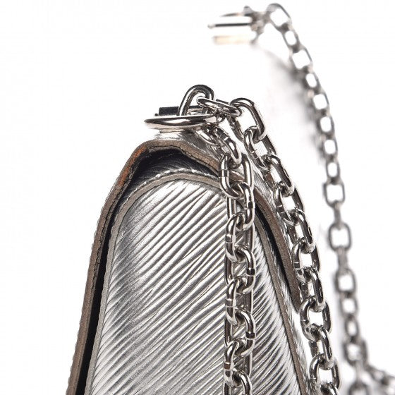 Epi Twist Shoulder Bag PM Argent