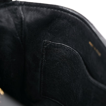 Chanel Lambskin Chevron Quilted Flap Shoulder Bag Black 13 of 15