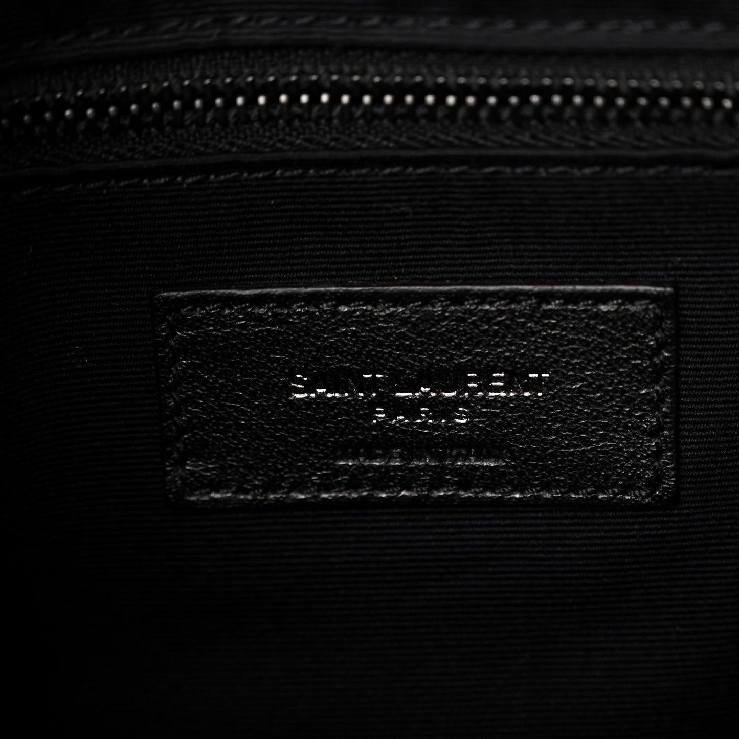 Calfskin Y Quilted Monogram Monochrome Medium Loulou Chain Satchel Black