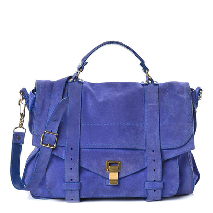 Proenza Schouler Suede Medium PS1 Satchel Royal Blue 1 of 15