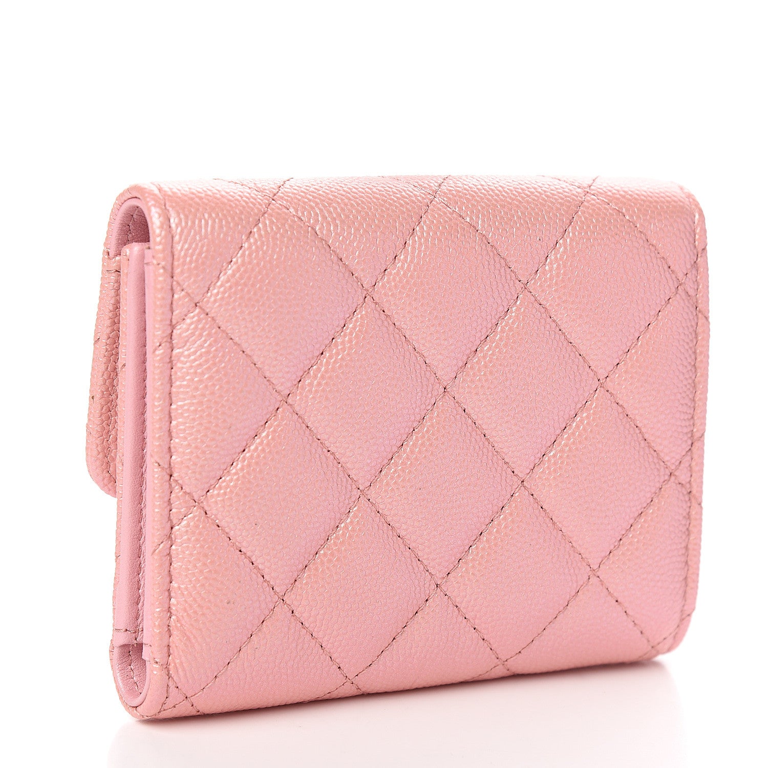 Chanel Iridescent Caviar Quilted Small Flap Wallet Rose Pink 2 of 8