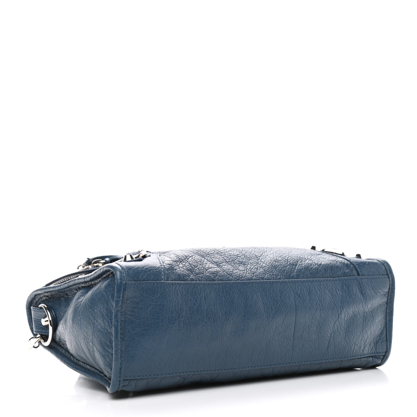 Agneau Classic Silver Hardware S City Bleu Profond