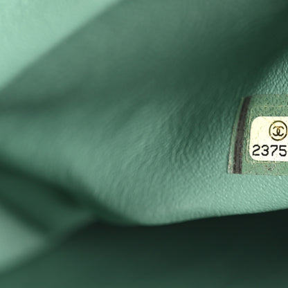 Chanel Lambskin Quilted Jumbo Double Flap Green 7 of 10