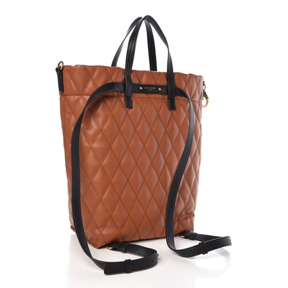 Givenchy Rubberized Canvas Quilted Duo Backpack Tan 4 of 10