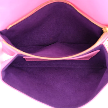 Louis Vuitton Lambskin Embossed Monogram Vuittamins Pochette Coussin Rose Violet 5 of 10