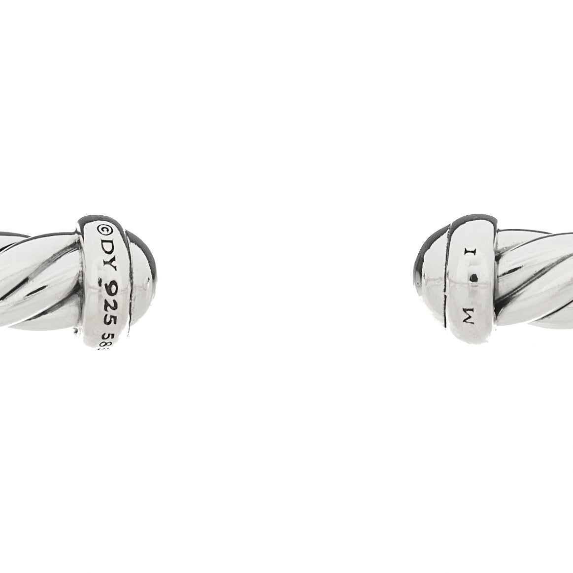 DAVID YURMAN シルバー 925 14金585刻印14号　天然石 David Yurman Sterling Silver 14K Yellow Gold 4mm Station Cable