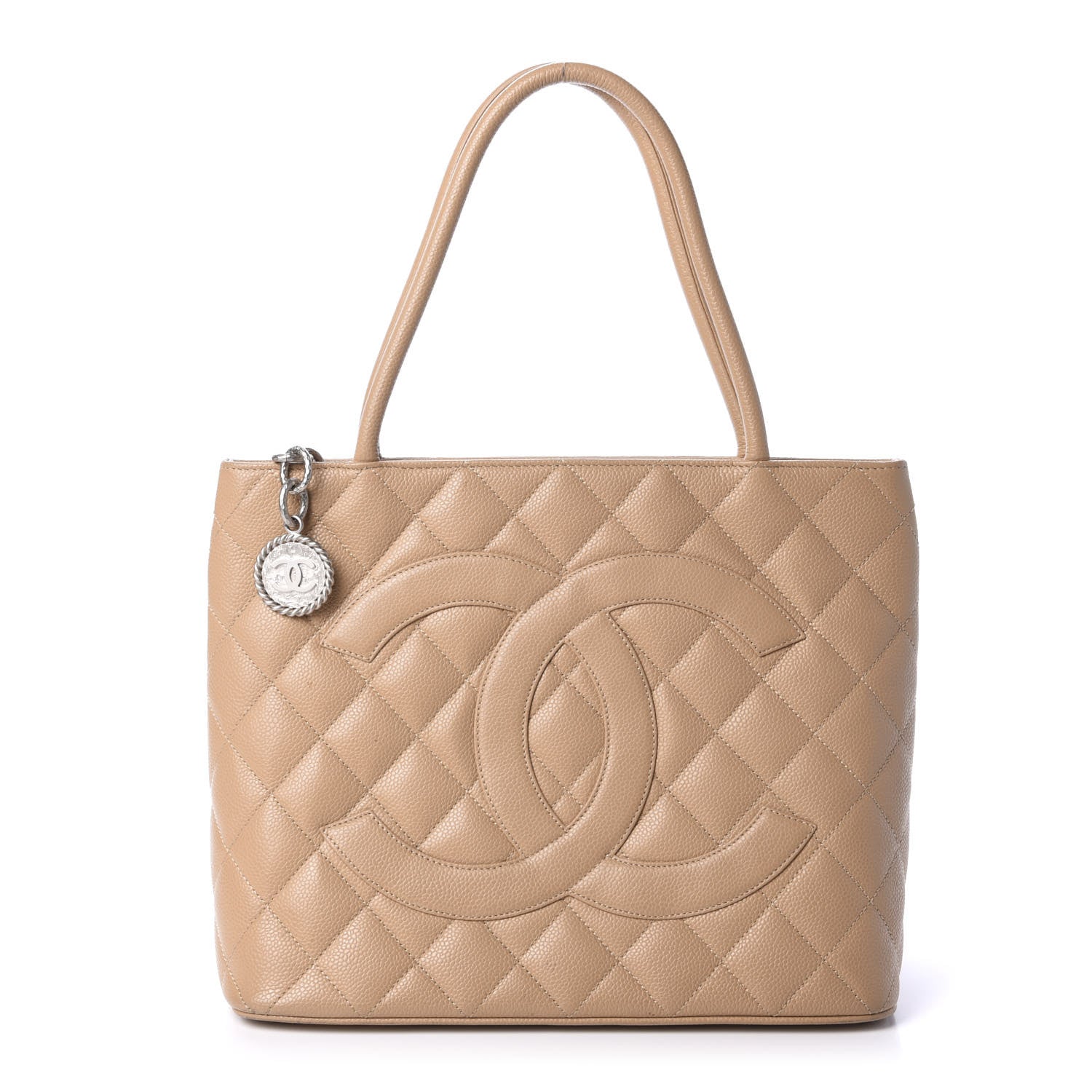 Chanel Caviar Quilted Medallion Tote Beige 1 of 12