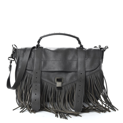 Proenza Schouler Lambskin Fringe Large PS1 Satchel London 1 of 10