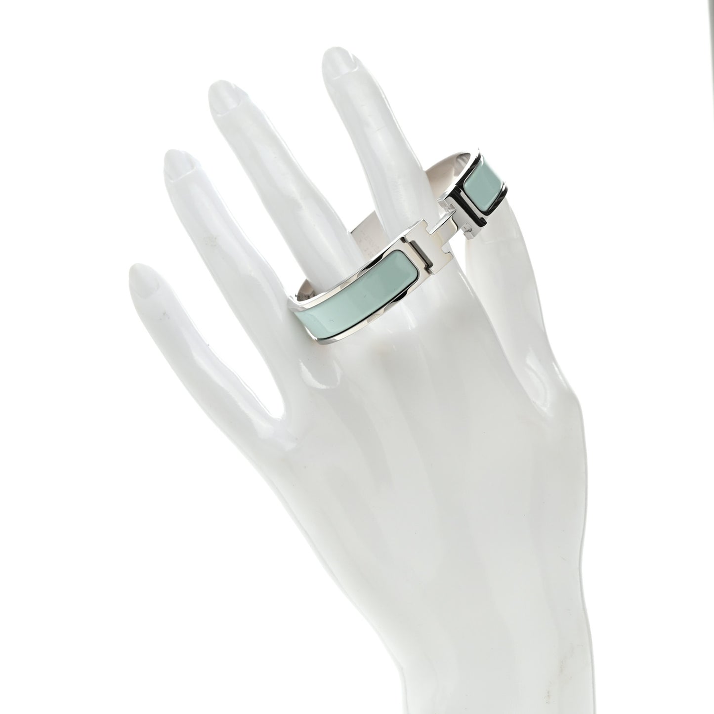 Enamel Narrow Clic Clac H Bracelet GM Lagon