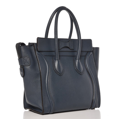 Celine Drummed Calfskin Micro Luggage Orage 3 of 11