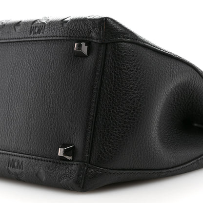 MCM Calfskin Ottomar Monogram Sarah Convertible Hobo Black 10 of 10