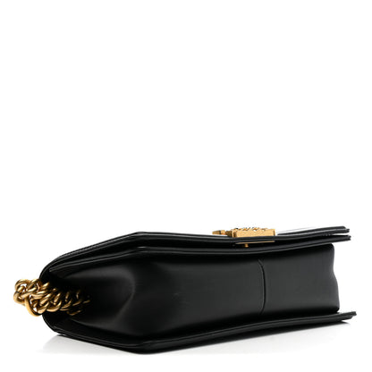 Chanel Lambskin Quilted Medium Chain Around Boy Flap Black Black 8 of 15