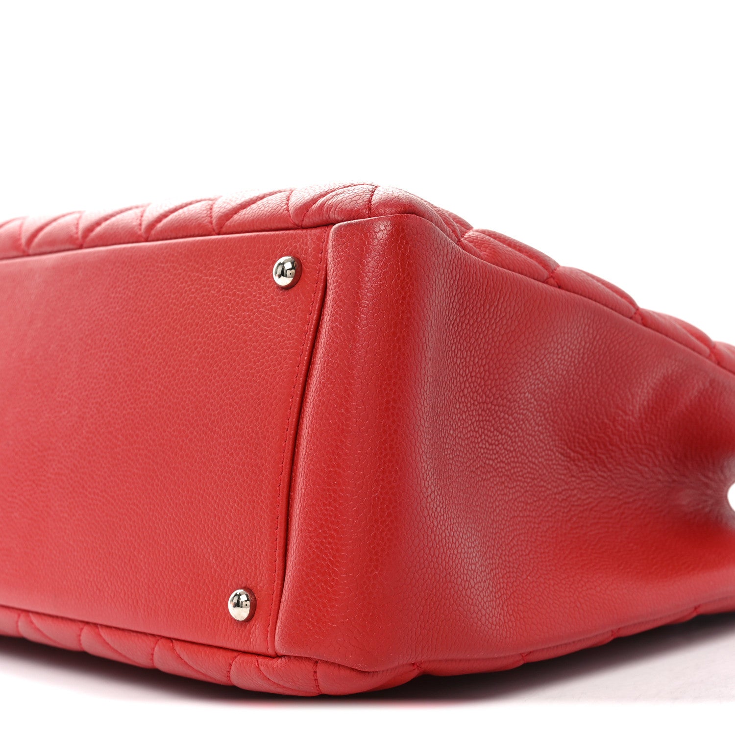 Chanel Caviar Quilted XL Grand Shopping Tote GST Red 10 of 10