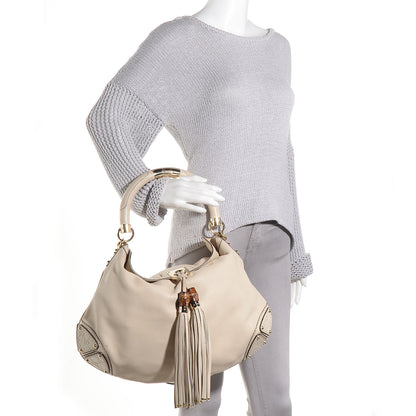Gucci Calfskin Large Indy Top Handle Hobo Off White 2 of 7