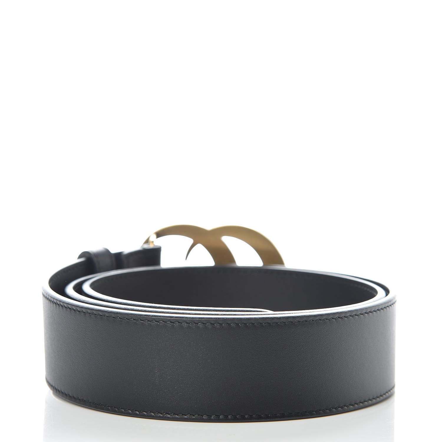 Gucci Moon Calfskin Pearl Double G 40mm Belt 90 36 Black Cream 3 of 7