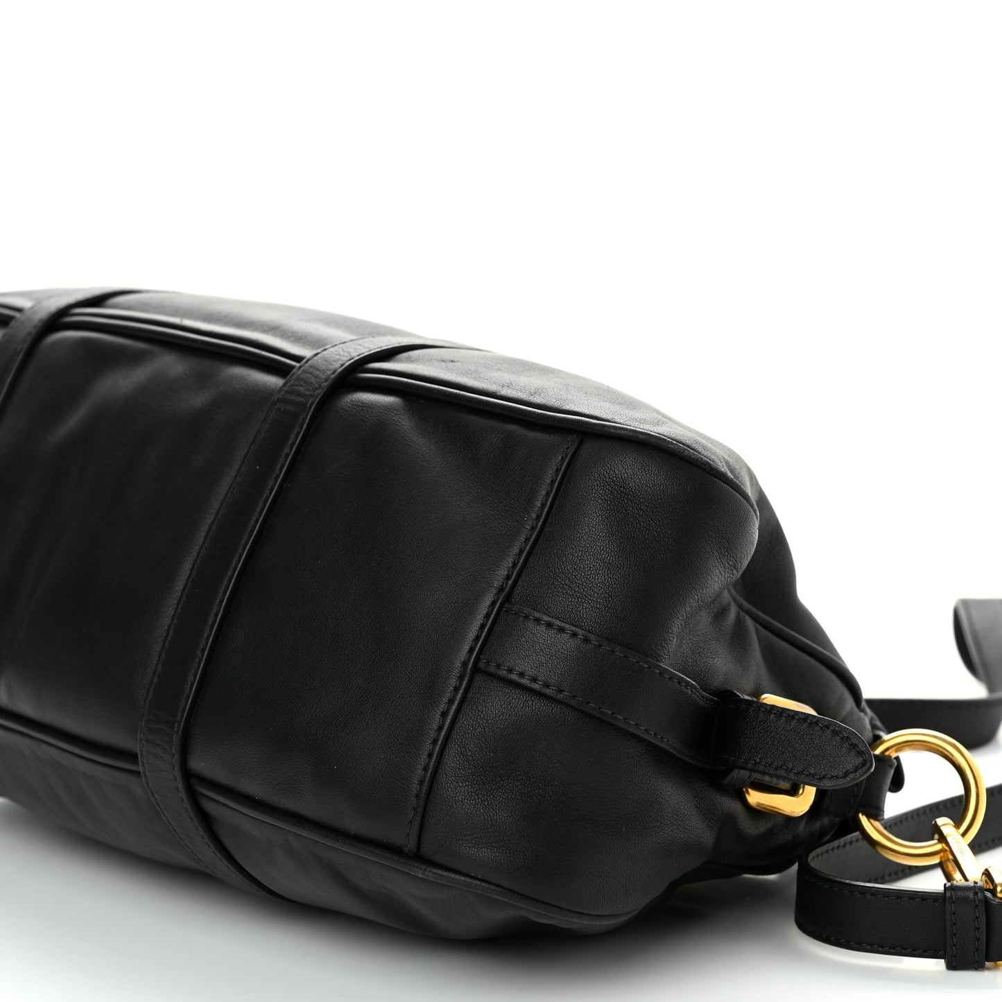 Soft Calf Shopping Satchel Black