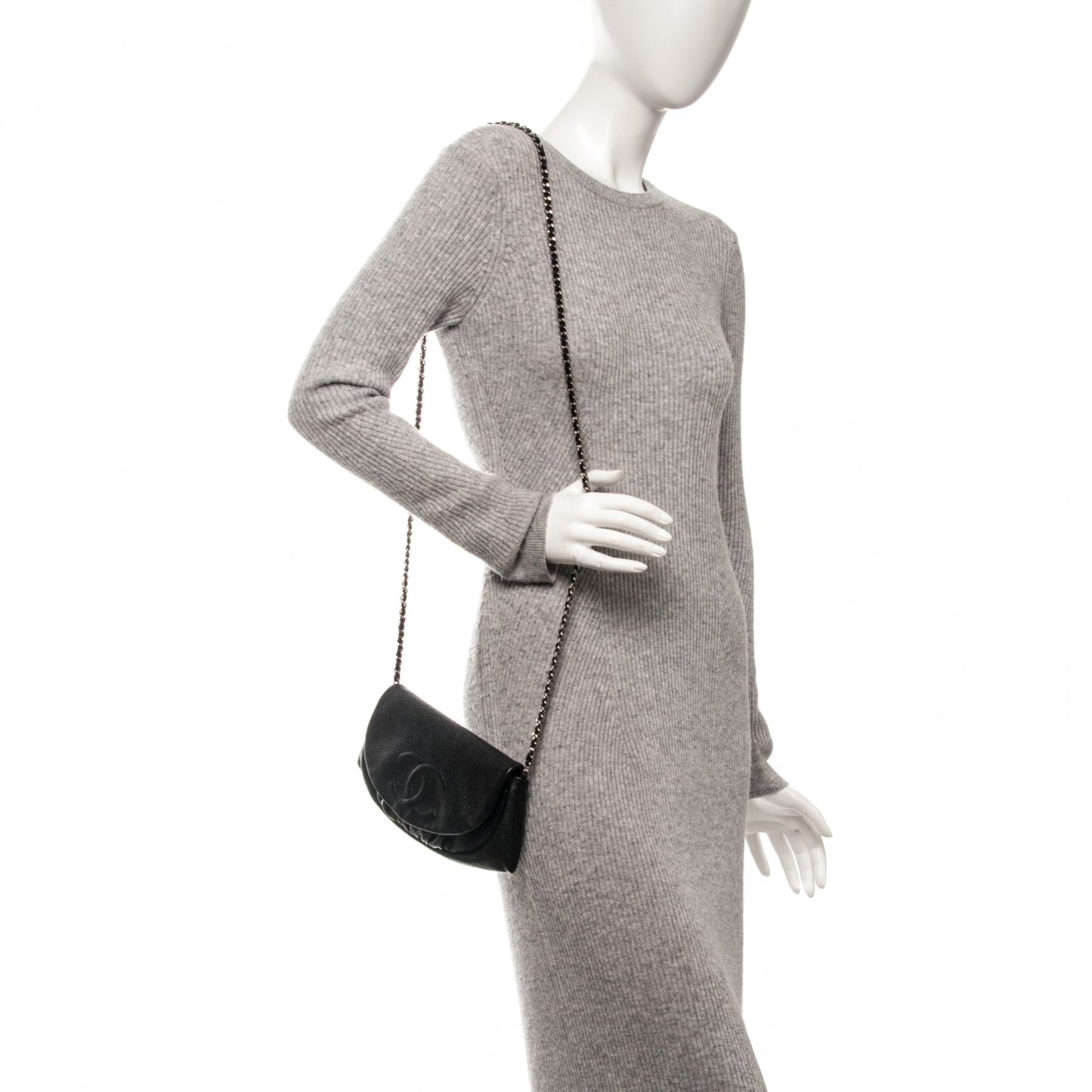 Caviar Half Moon Wallet On Chain WOC Black