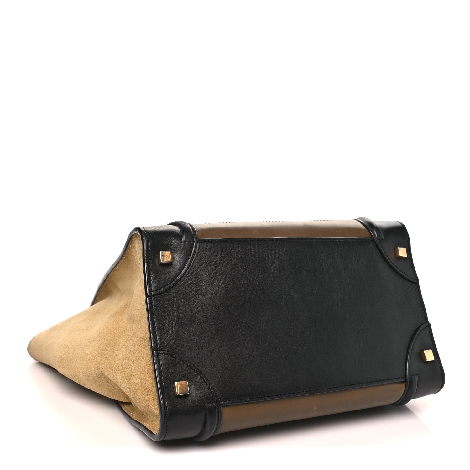 Celine Satin Calfskin Suede Mini Tri-Color Luggage Olive 4 of 11