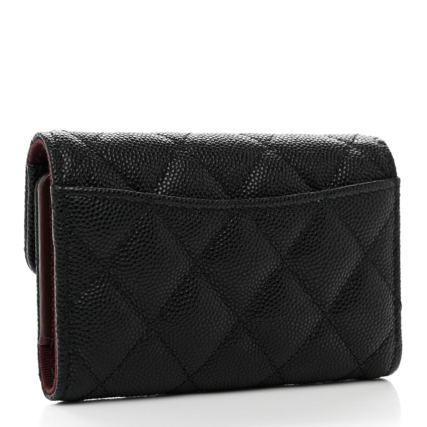 Chanel Caviar Quilted Classic 4 Key Holder Wallet Black 3 of 9