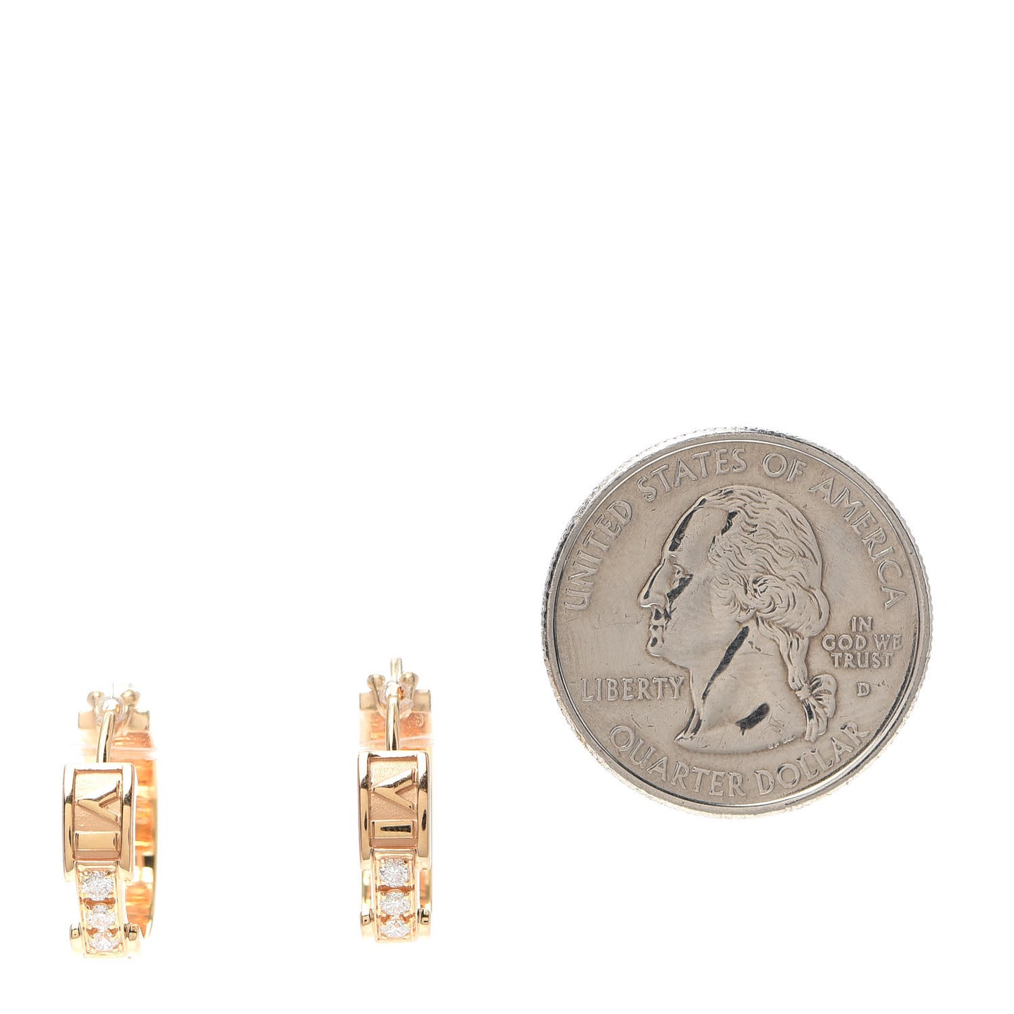 18K Rose Gold Diamond Atlas Hoop Earrings