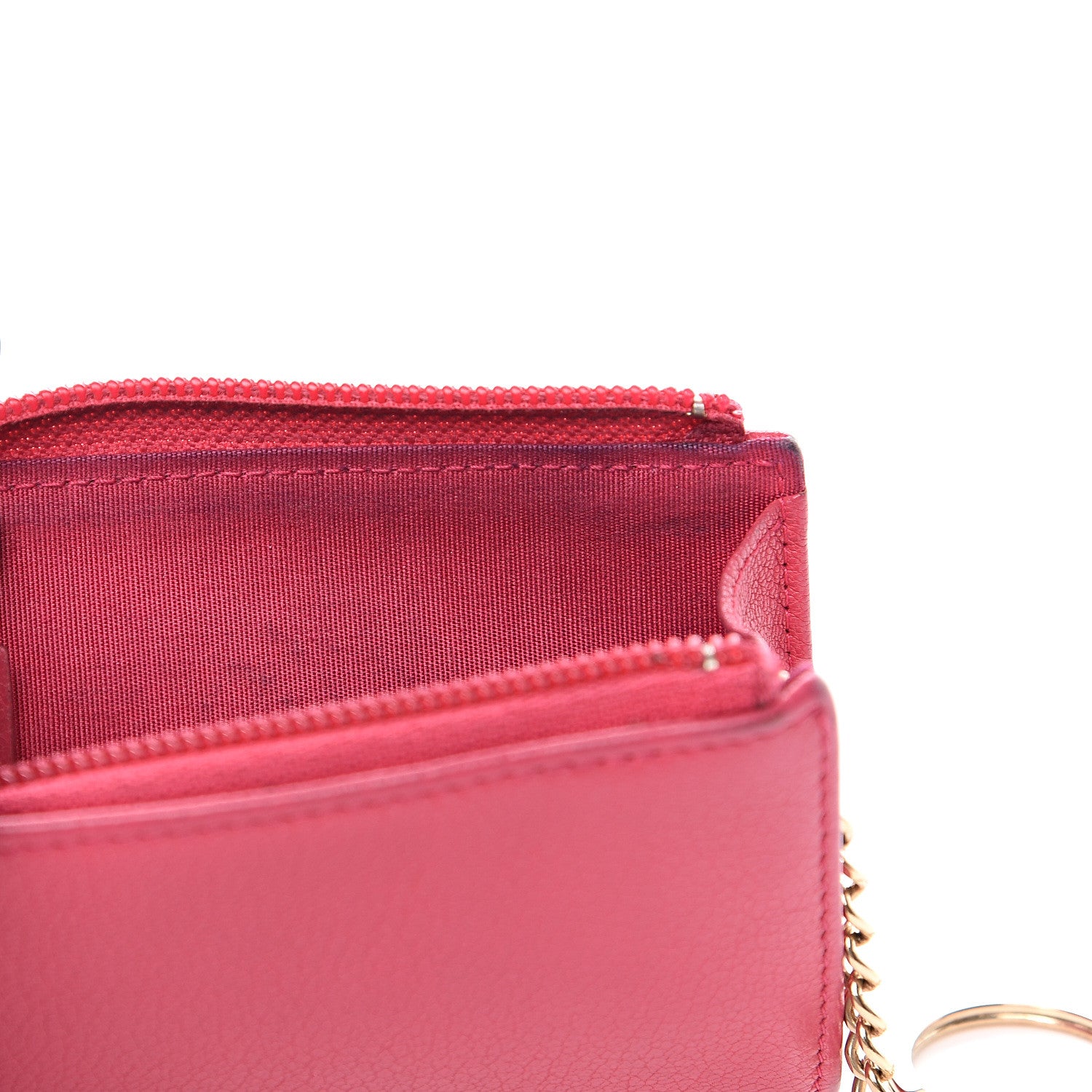 Chanel Calfskin Chain CC Key Holder Case Dark Pink 11 of 12
