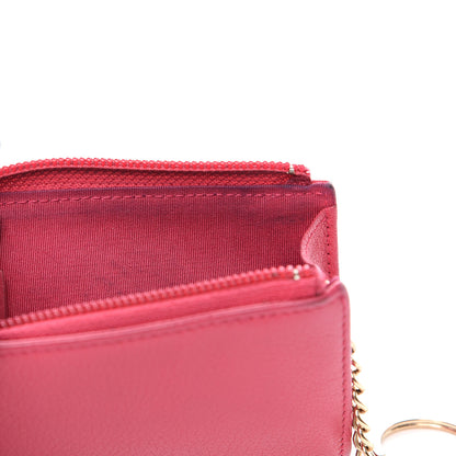 Chanel Calfskin Chain CC Key Holder Case Dark Pink 11 of 12