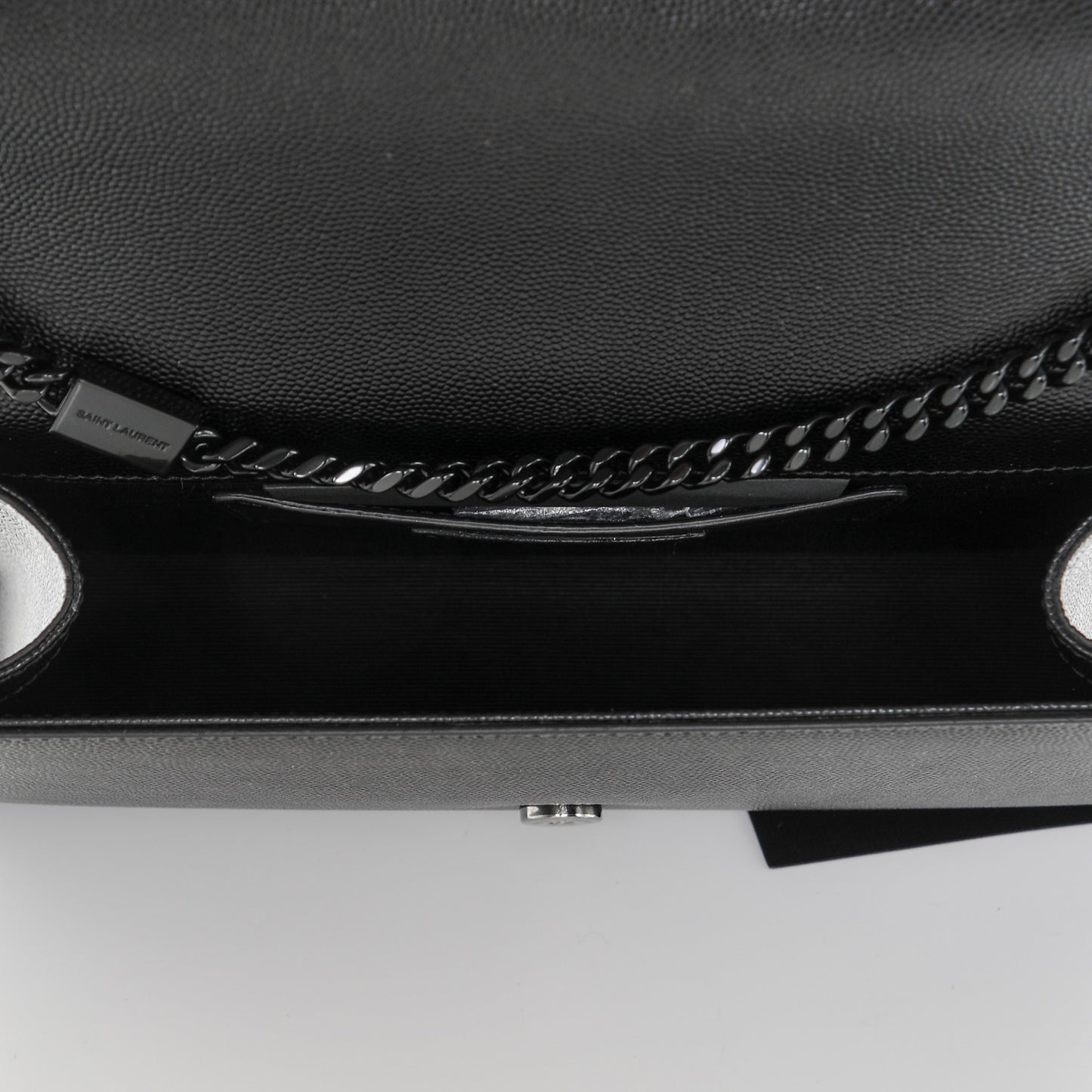 Grain De Poudre Medium Classic Monogram Kate Satchel Black