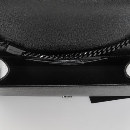 Saint Laurent Grain De Poudre Medium Classic Monogram Kate Satchel Black 5 of 5