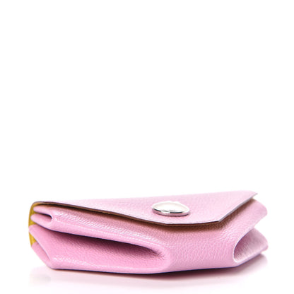 Hermes Chevre Mysore Le 24 Coin Purse Mauve Sylvestre Jaune De Naples 4 of 8