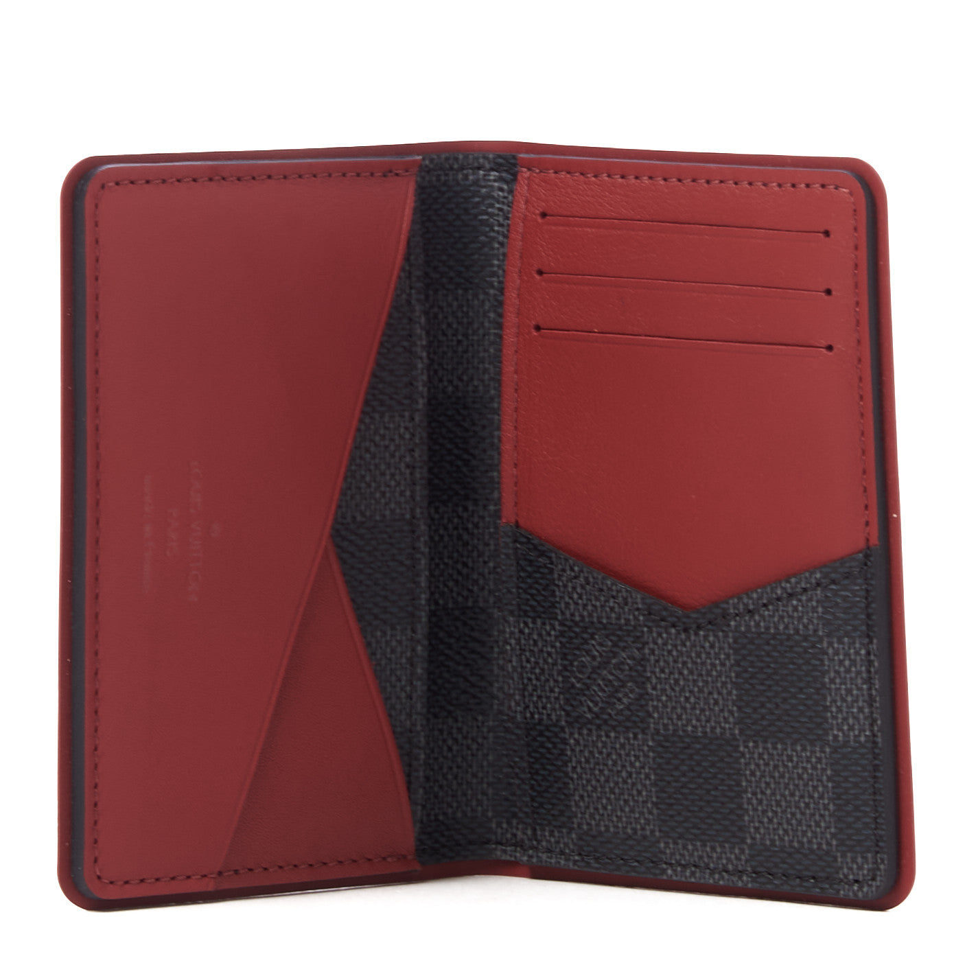 Damier Graphite Pocket Organizer Bordeaux