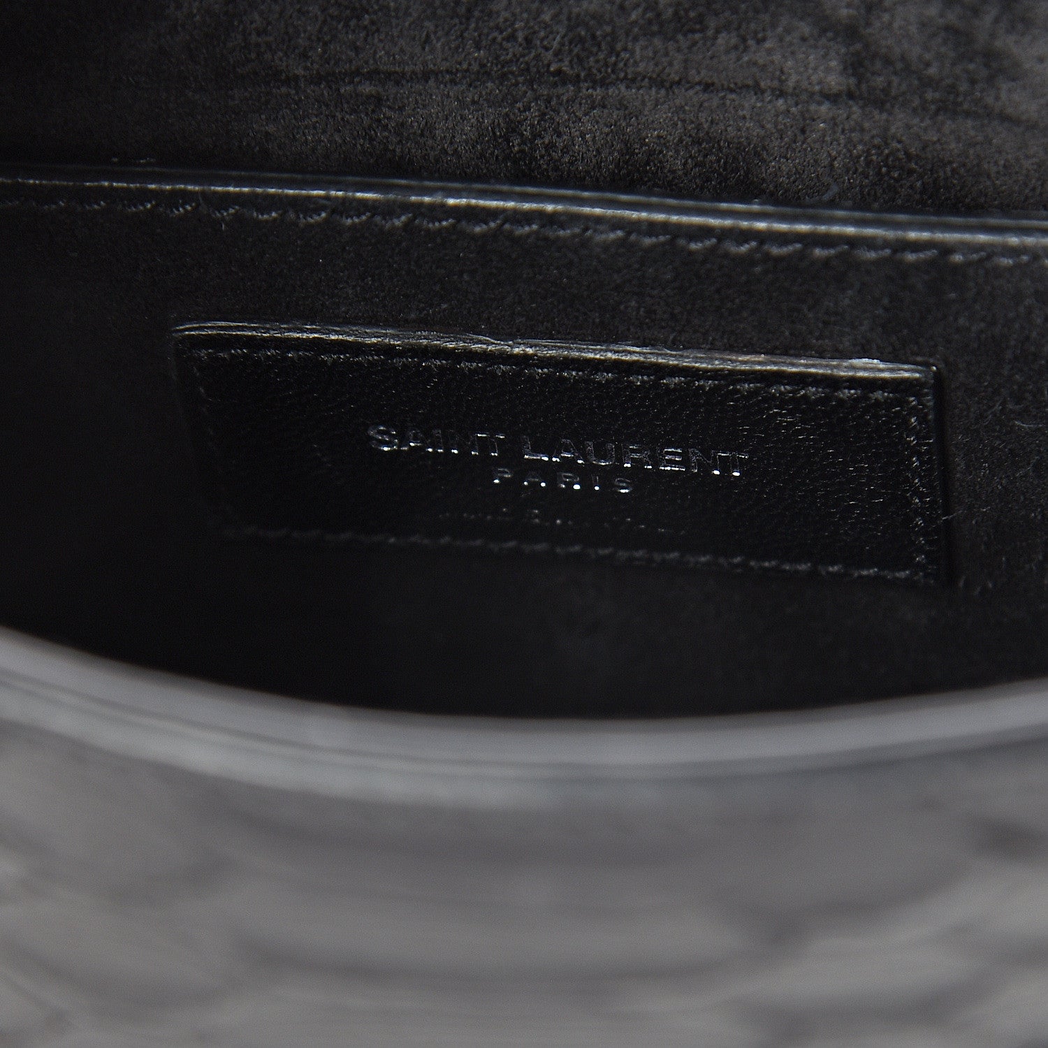 Saint Laurent Python Calfskin Embossed Passementerie Chain Bag Black 5 of 7