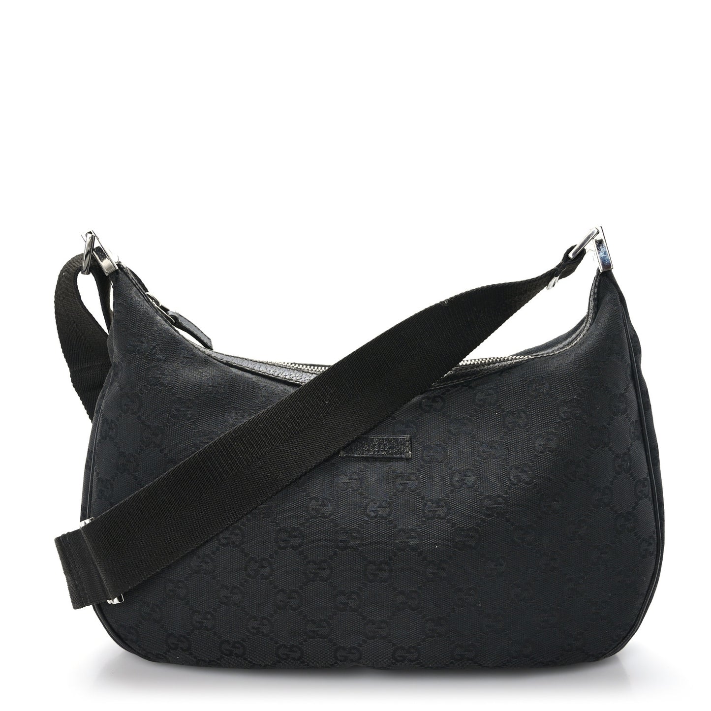Monogram Medium Half Moon Hobo Black