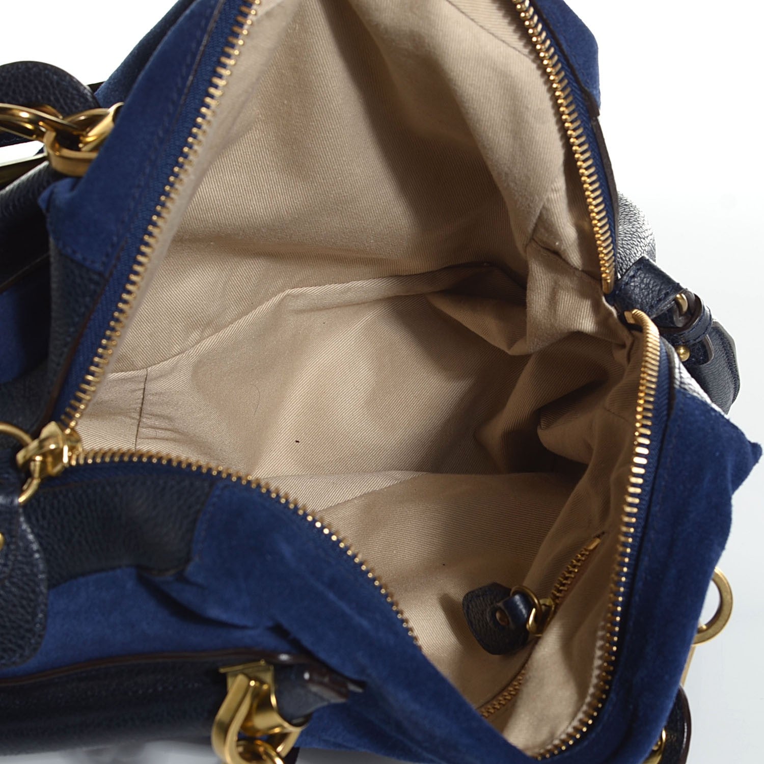 Chloe Suede Calfskin Medium Paraty Midnight Blue 5 of 10