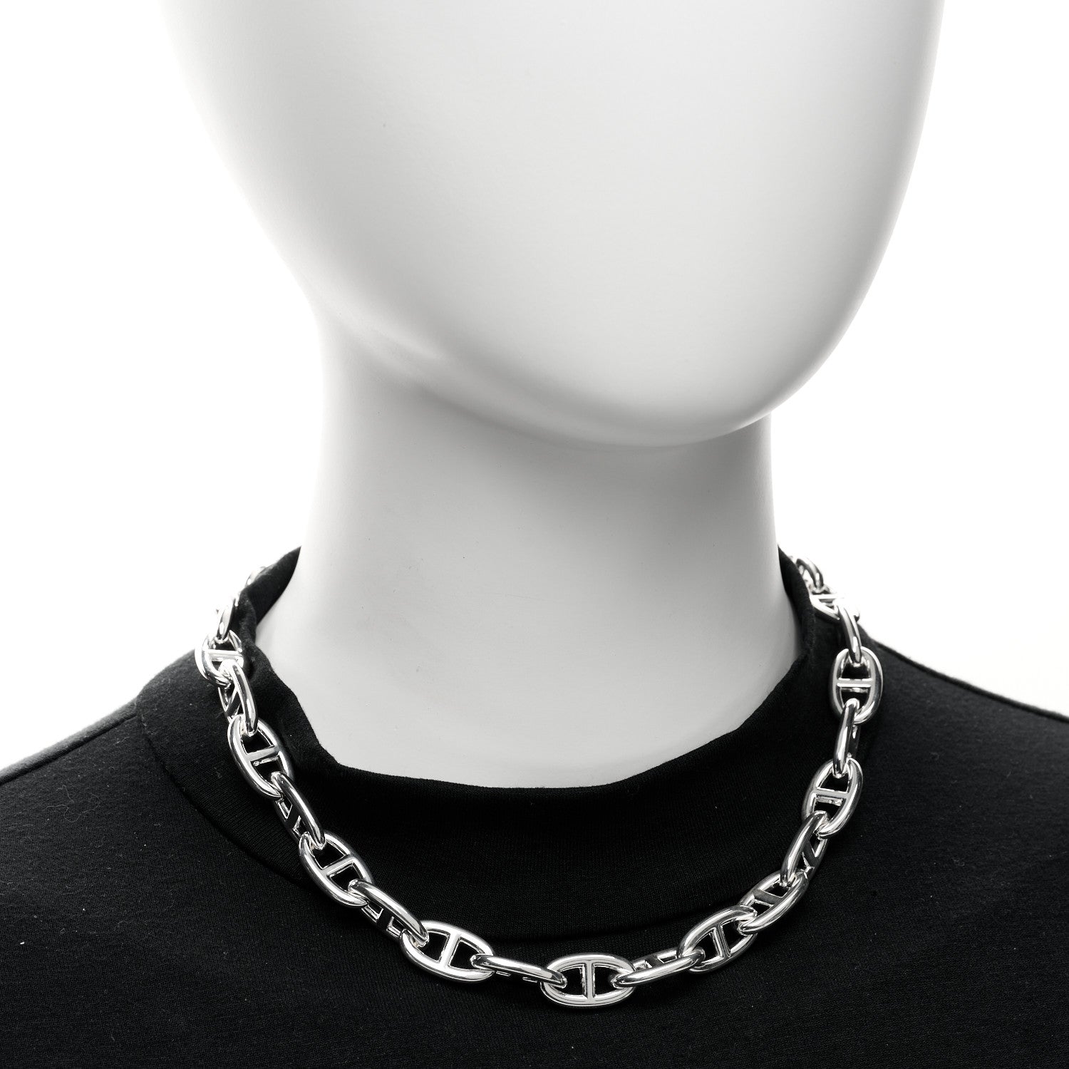 Hermes Sterling Silver GM Chaine D'Ancre Necklace 2 of 6
