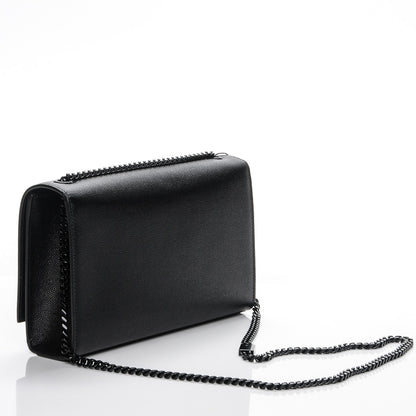 Saint Laurent Grain De Poudre Medium Classic Monogram Kate Satchel Black 3 of 6