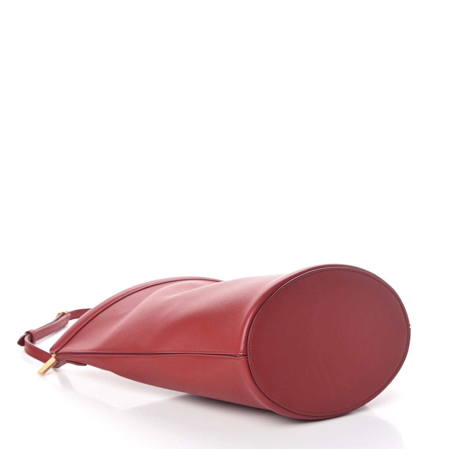 Celine Smooth Calfskin Clasp Bucket Bag Red 3 of 8