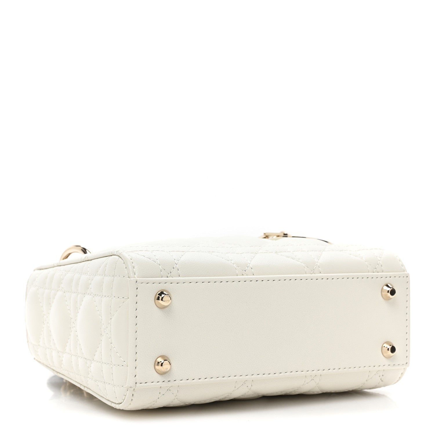 Christian Dior Lambskin Cannage Mini Lady Dior White 3 of 9