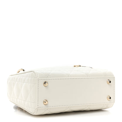 Christian Dior Lambskin Cannage Mini Lady Dior White 3 of 9